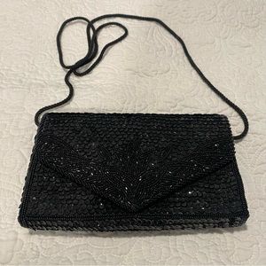 Sequin Beaded Clutch Bag